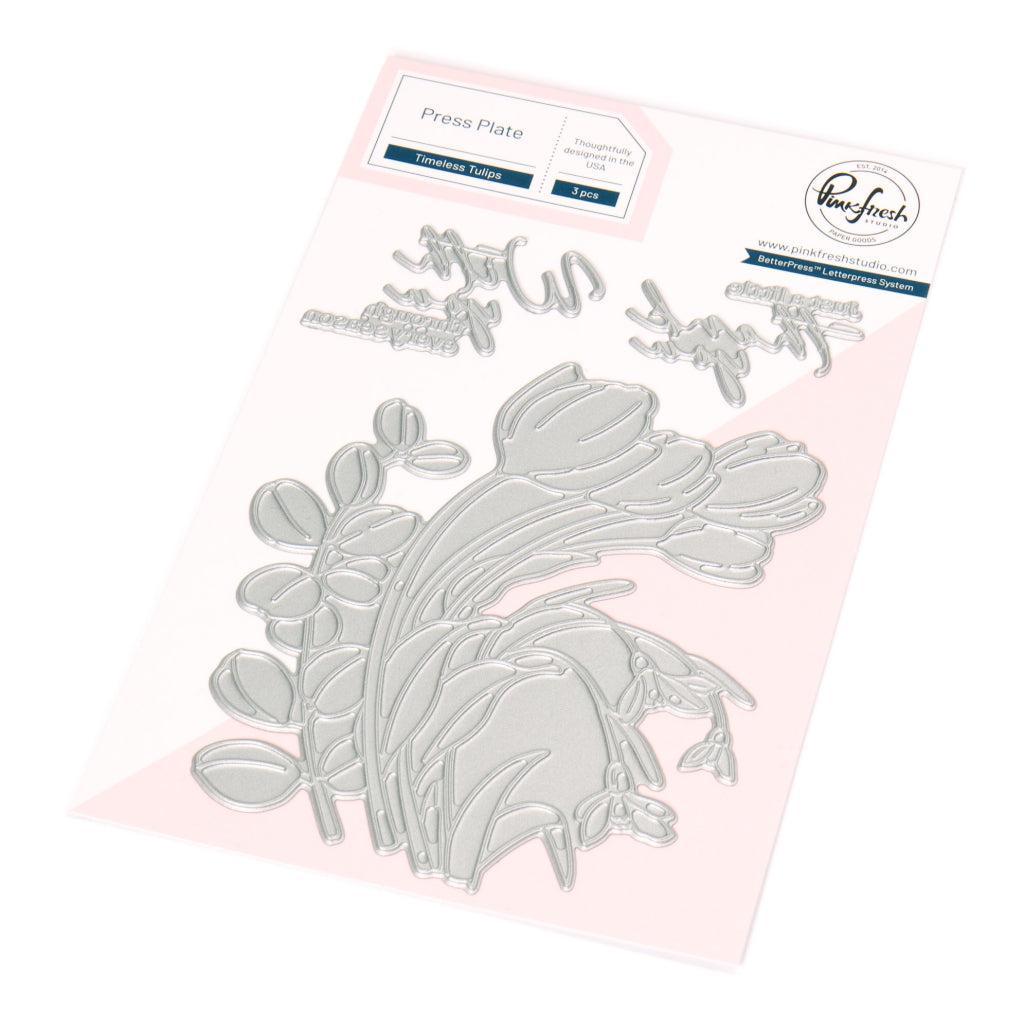 Pinkfresh Studio - Press Plates - Timeless Tulips-ScrapbookPal