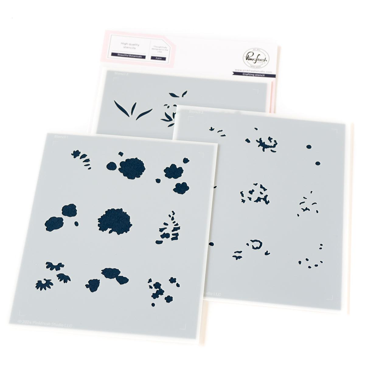 Pinkfresh Studio - Stencils - Beautiful Botanicals-ScrapbookPal