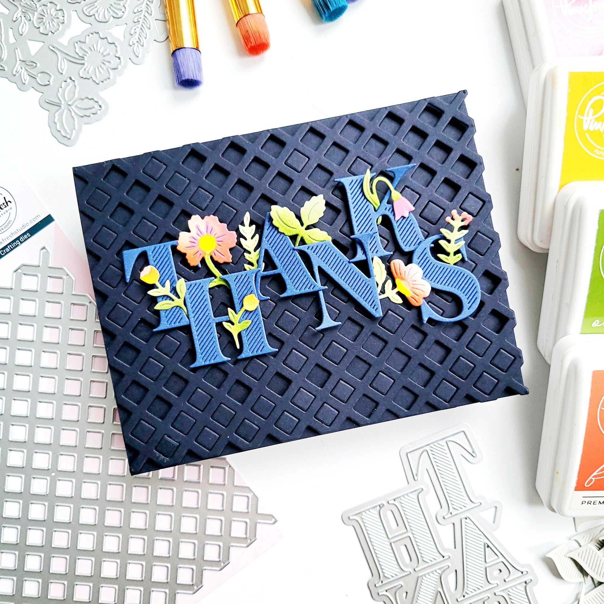 Pinkfresh Studio - Stencils - Bloom of Thanks-ScrapbookPal