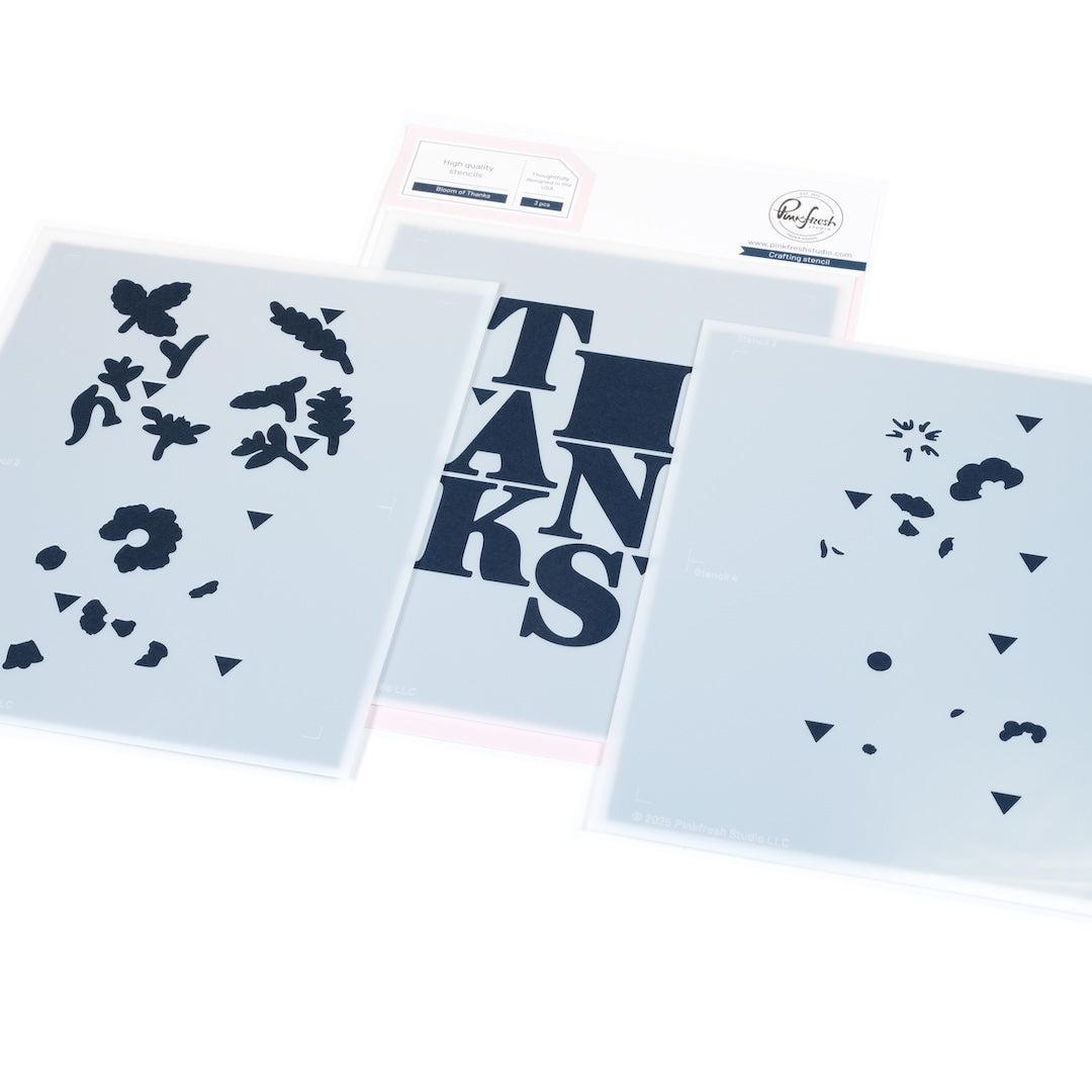 Pinkfresh Studio - Stencils - Bloom of Thanks-ScrapbookPal