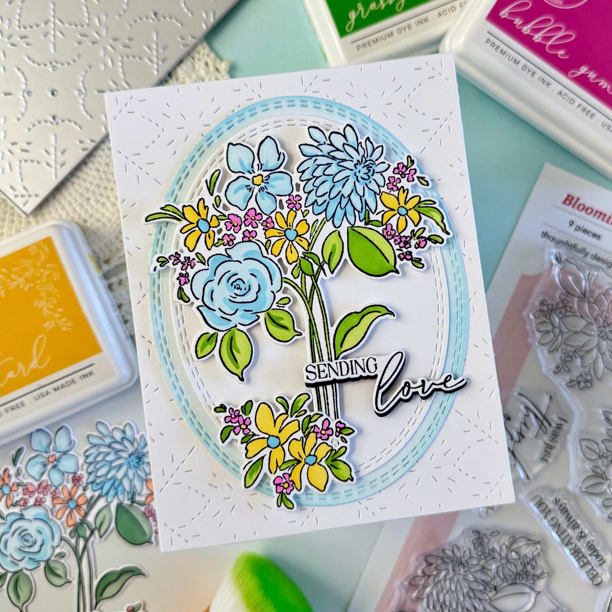 Pinkfresh Studio - Stencils - Blooming Daydream-ScrapbookPal