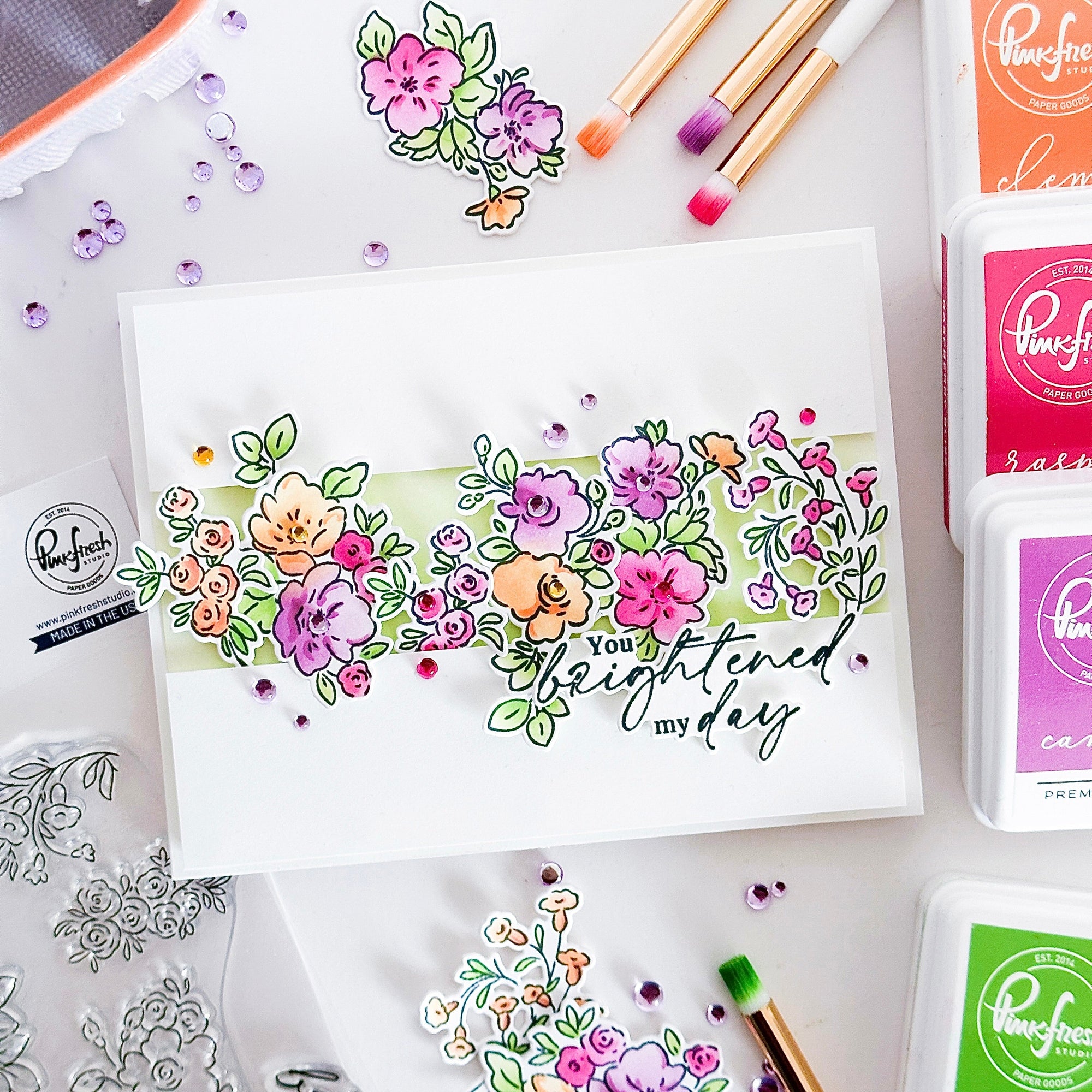 Pinkfresh Studio - Clear Stamps - Blooming Grace-ScrapbookPal