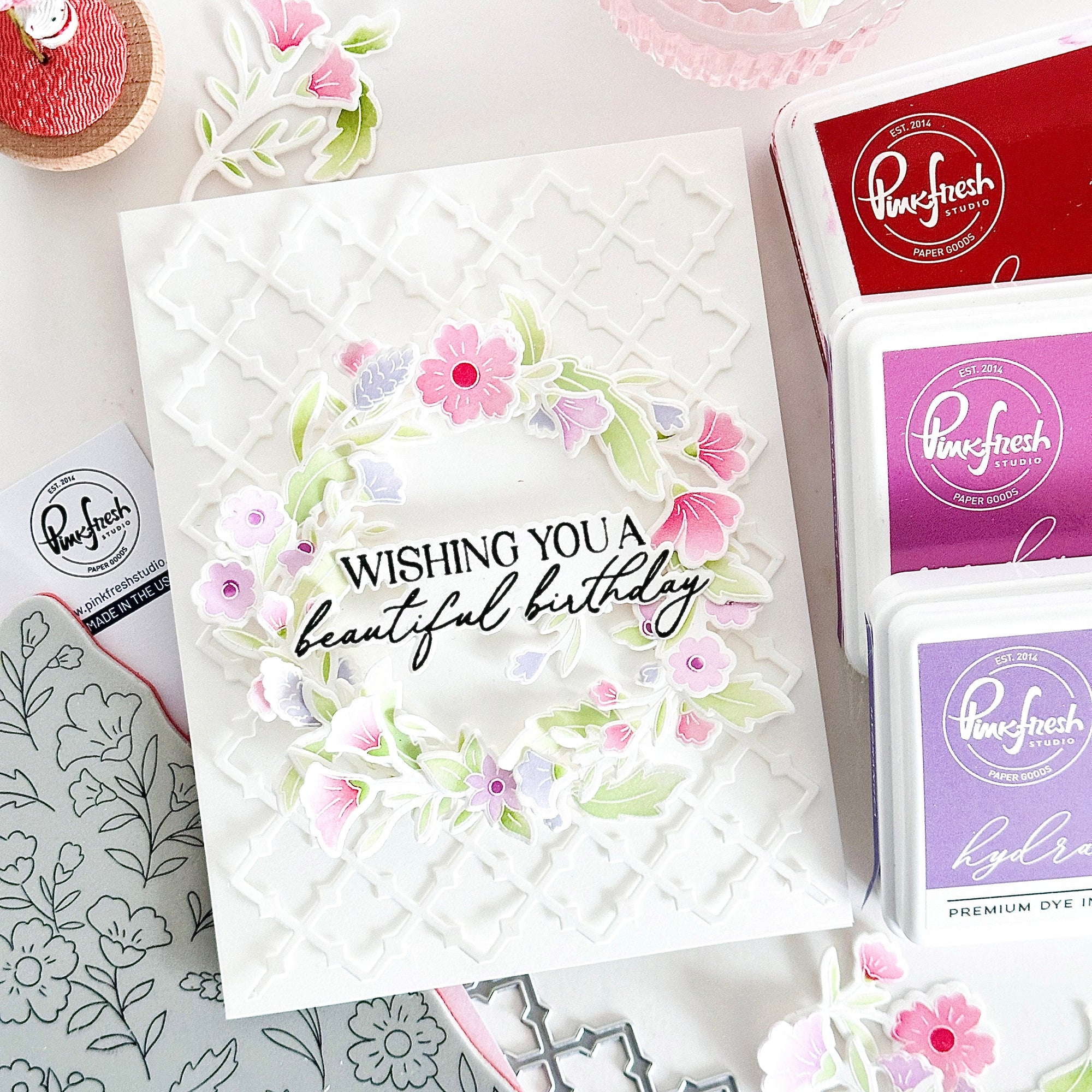 Pinkfresh Studio - Stencils - Bloomscape-ScrapbookPal