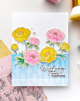 Pinkfresh Studio - Stencils - Blushing Blooms-ScrapbookPal