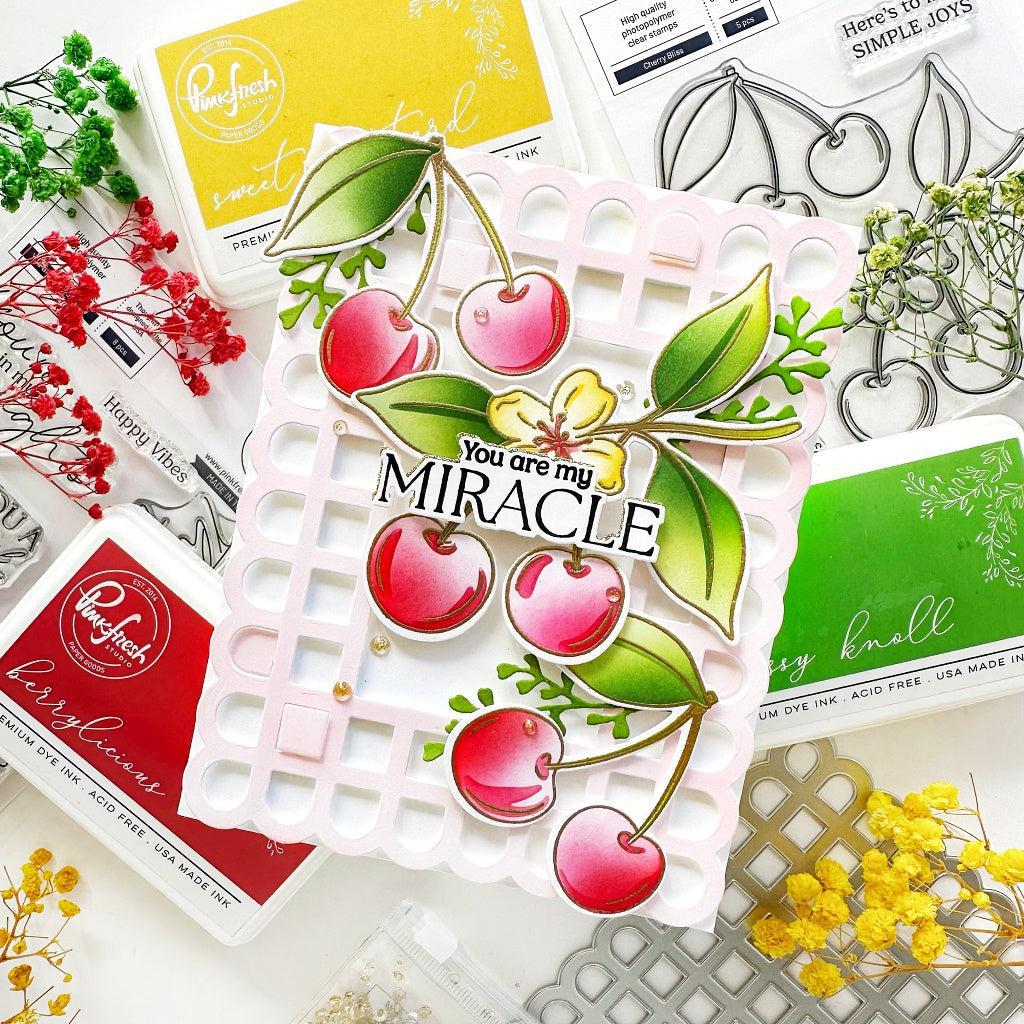 Pinkfresh Studio - Stencils - Cherry Bliss-ScrapbookPal