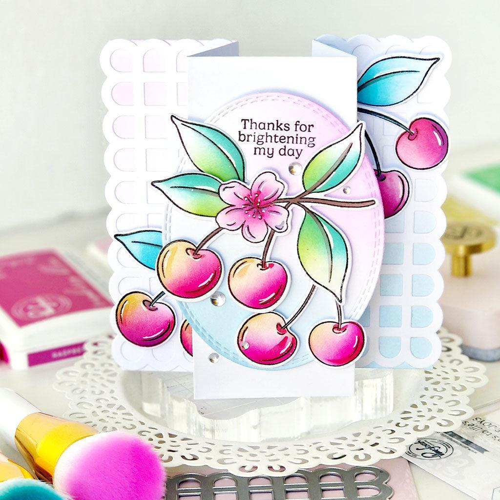 Pinkfresh Studio - Stencils - Cherry Bliss-ScrapbookPal