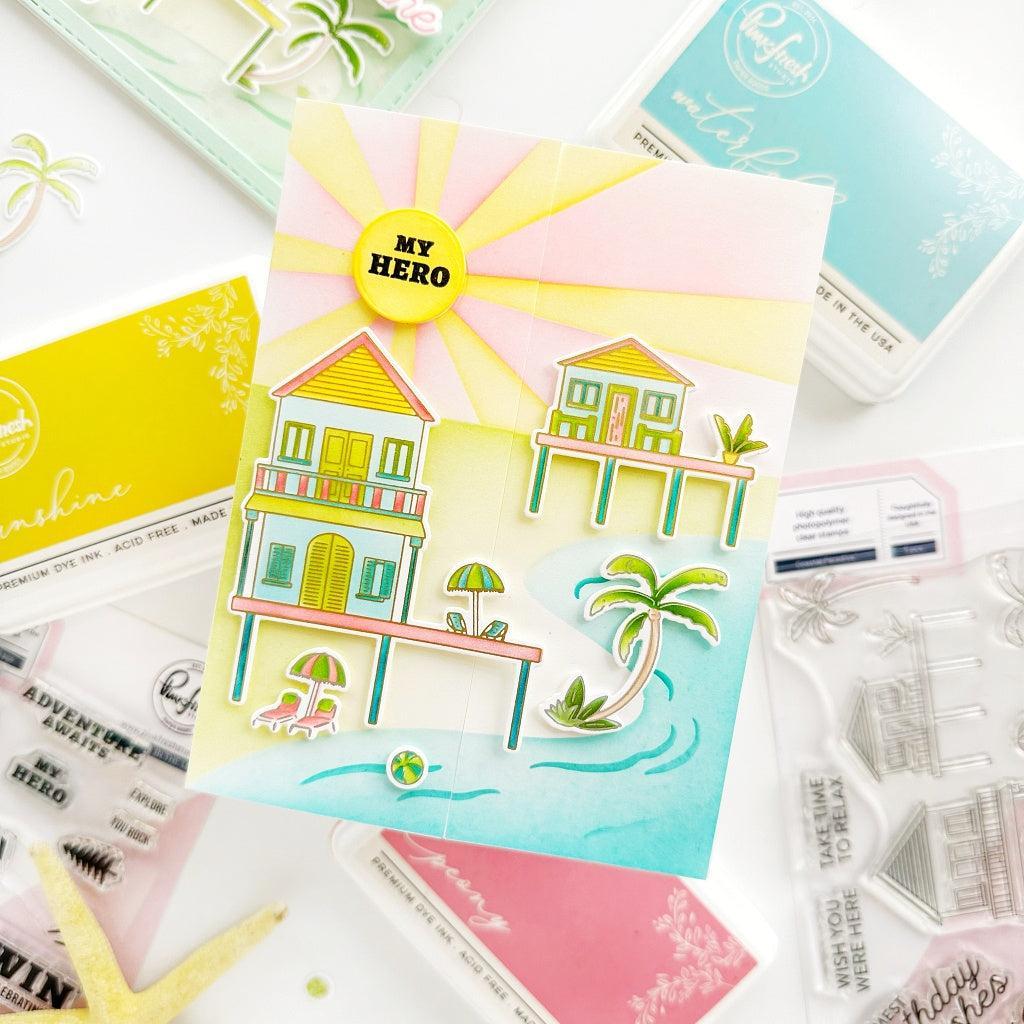Pinkfresh Studio - Stencils - Coastal Paradise-ScrapbookPal
