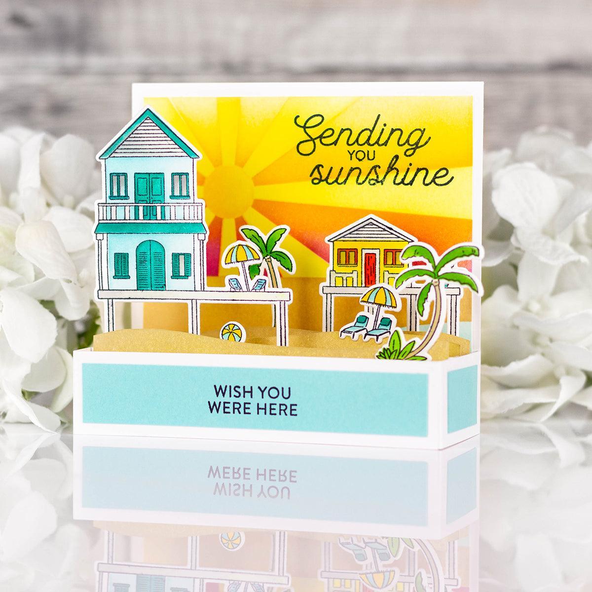 Pinkfresh Studio - Stencils - Coastal Paradise-ScrapbookPal