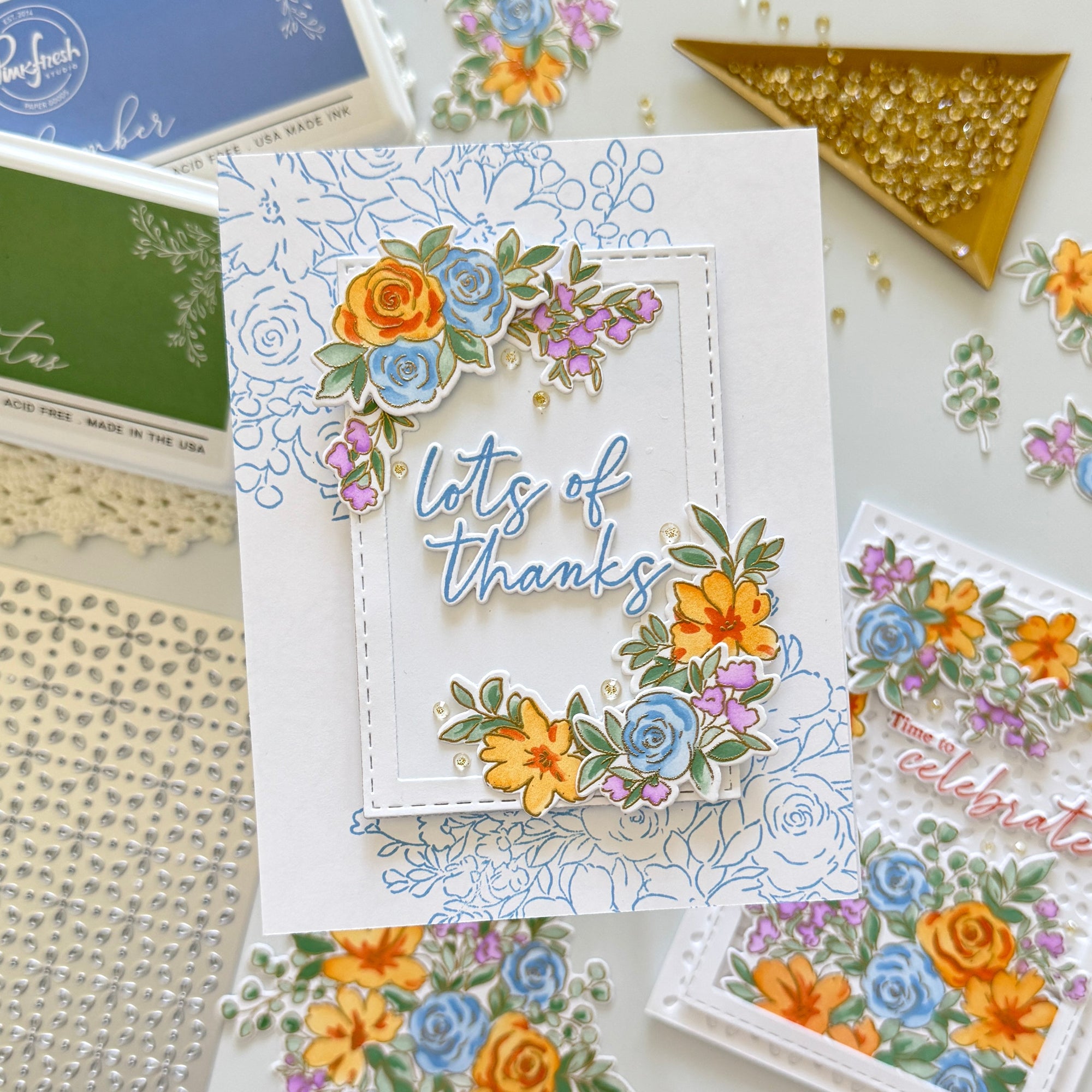 Pinkfresh Studio - Clear Stamps - Cozy Blooms-ScrapbookPal
