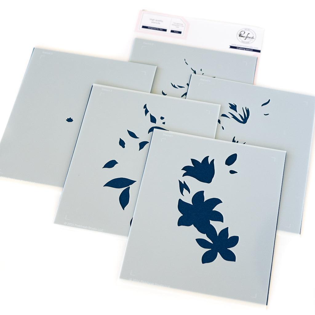 Pinkfresh Studio - Stencils - Delighted For You-ScrapbookPal