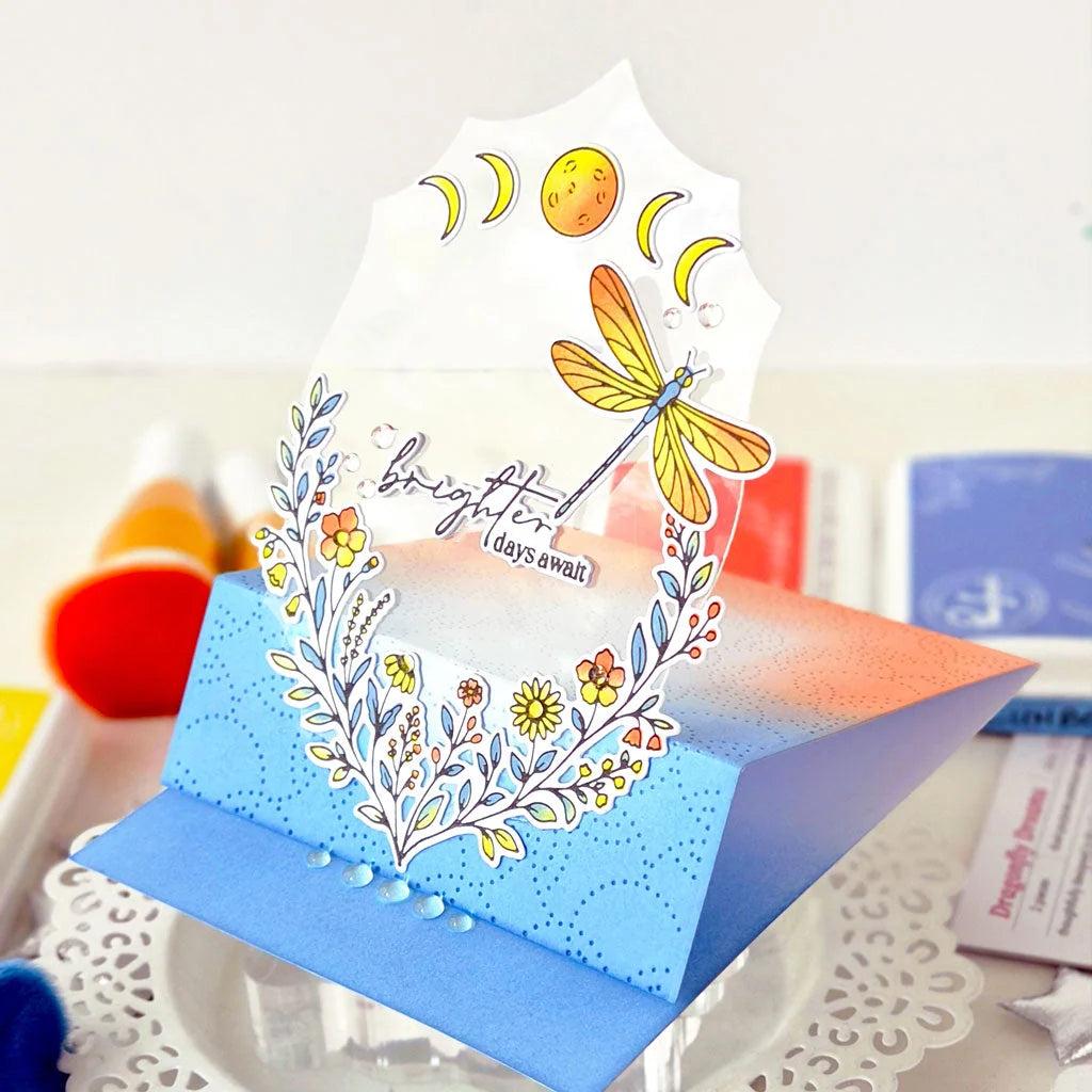 Pinkfresh Studio - Stencils - Dragonfly Dreams-ScrapbookPal