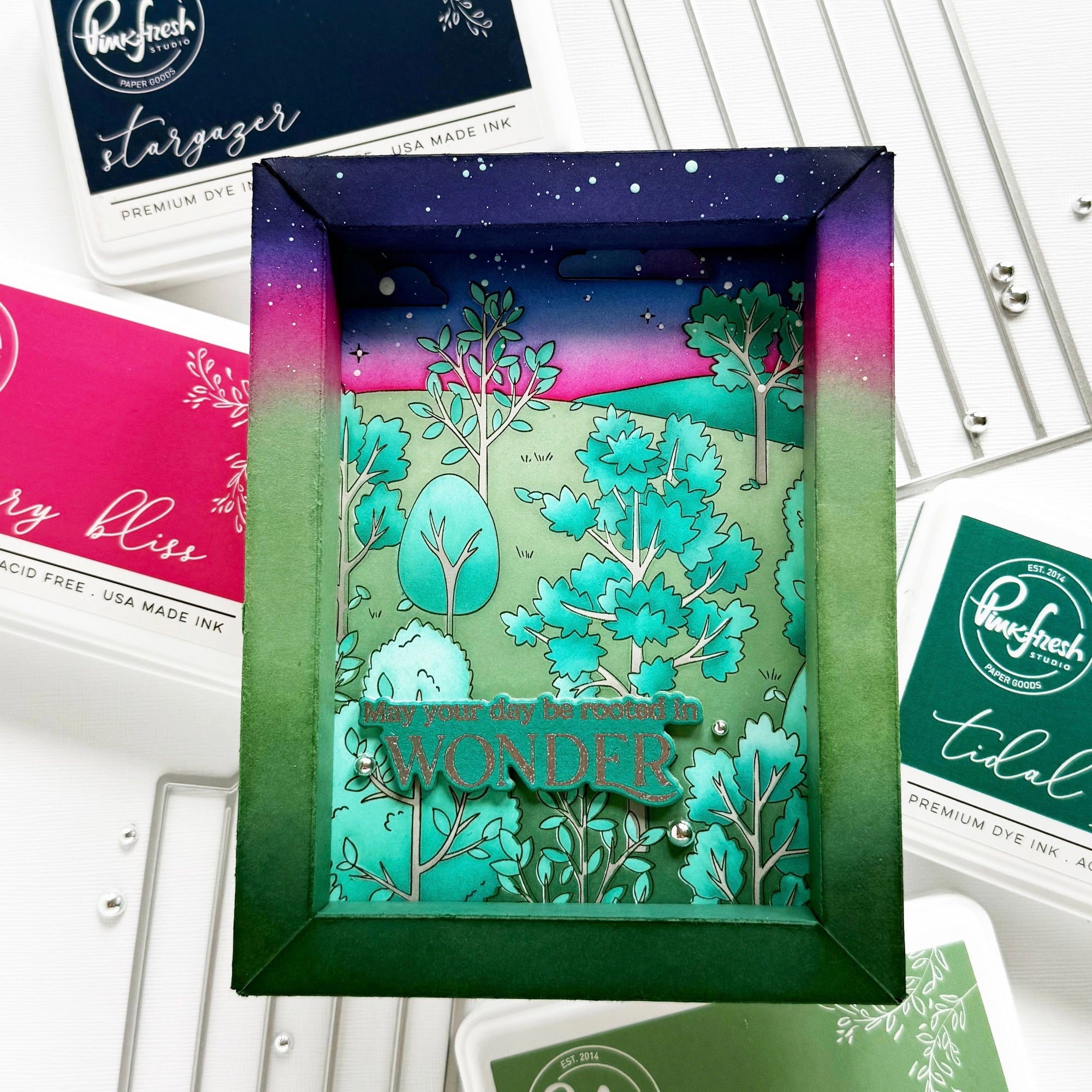 Pinkfresh Studio - Cling Stamps - Dreamer's Forest-ScrapbookPal