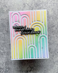 Pinkfresh Studio - Stencils - Elevated Rainbows-ScrapbookPal