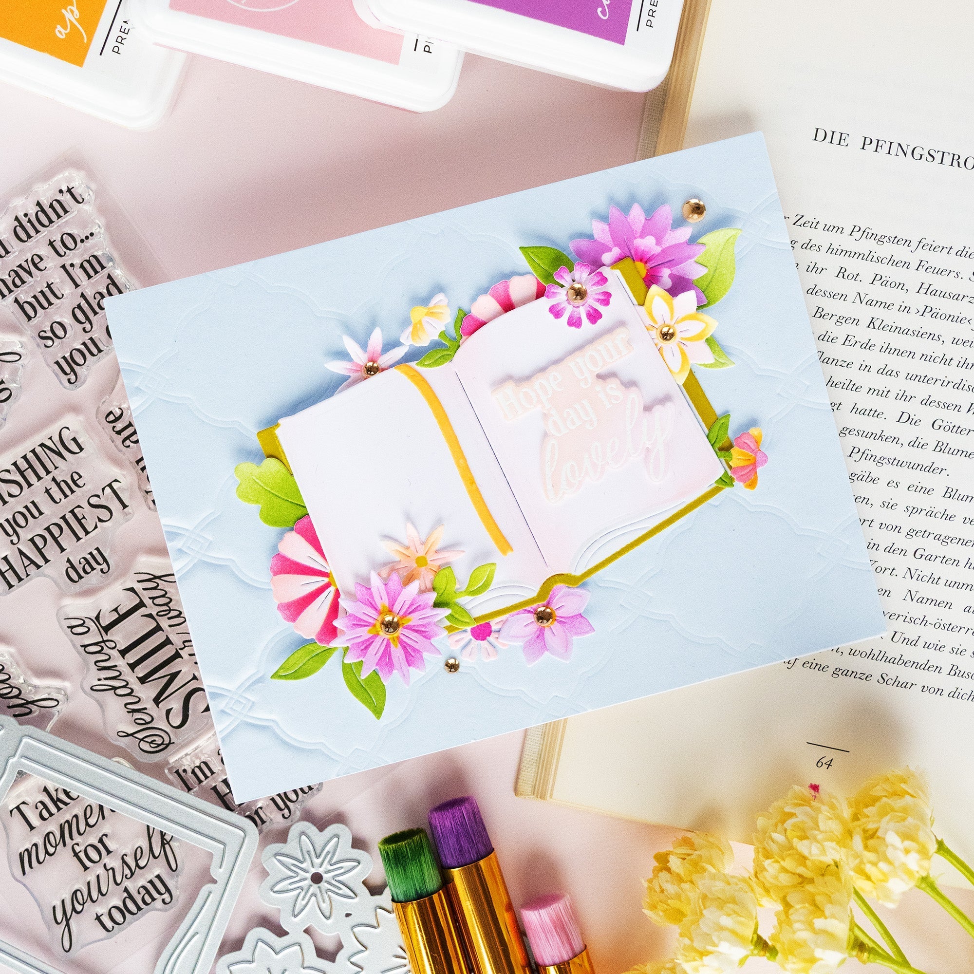 Pinkfresh Studio - Stencils - Floral Tale-ScrapbookPal