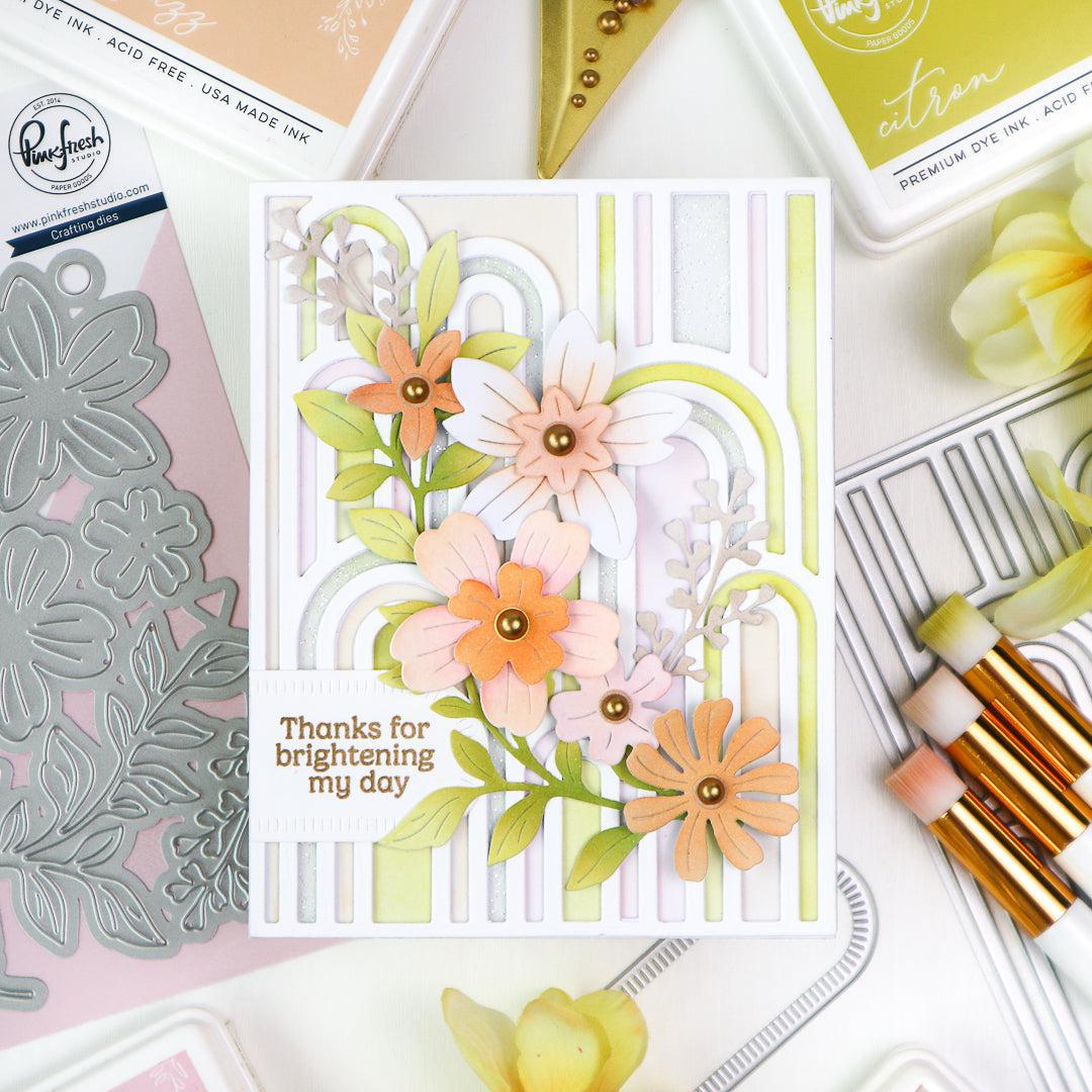 Pinkfresh Studio - Stencils - Fresh Florals-ScrapbookPal