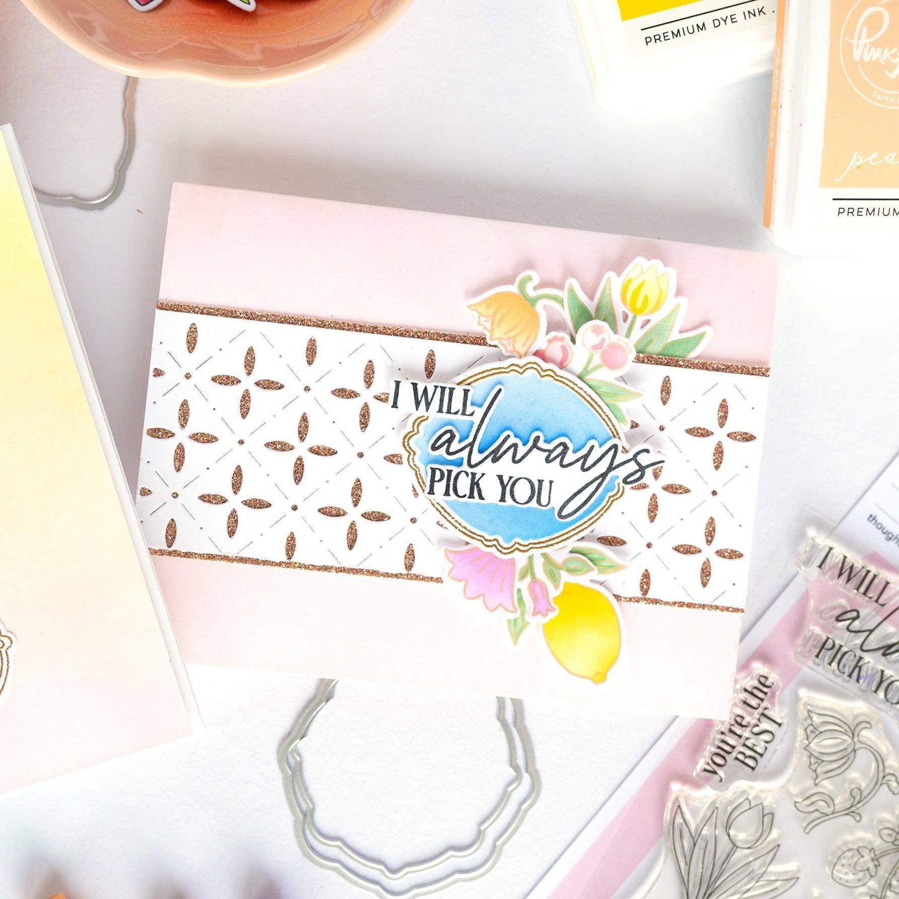 Pinkfresh Studio - Stencils - Freshly Picked-ScrapbookPal