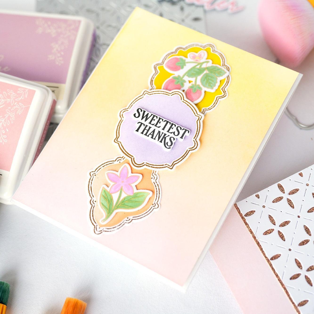 Pinkfresh Studio - Stencils - Freshly Picked-ScrapbookPal