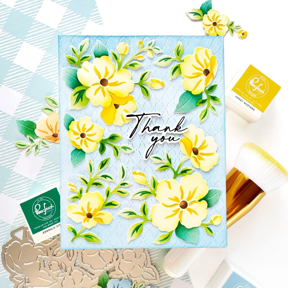 Pinkfresh Studio - Stencils - Gentle Bloomscape-ScrapbookPal