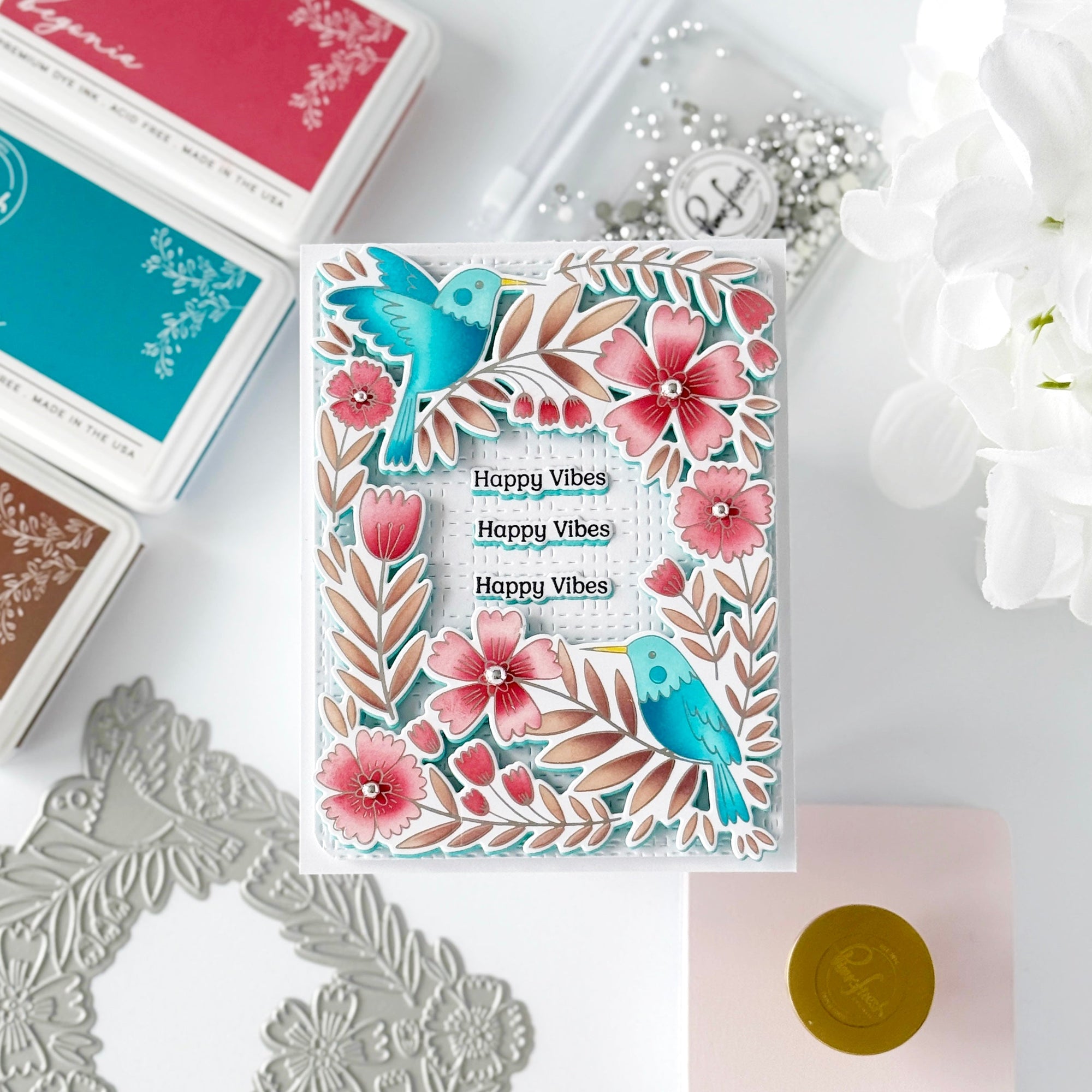 Pinkfresh Studio - Press Plates - Happy Hummingbirds-ScrapbookPal
