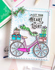 Pinkfresh Studio - Stencils - Holiday Bicycle-ScrapbookPal