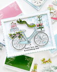 Pinkfresh Studio - Stencils - Holiday Bicycle-ScrapbookPal