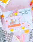 Pinkfresh Studio - Clear Stamps - Ice Cream Truck-ScrapbookPal