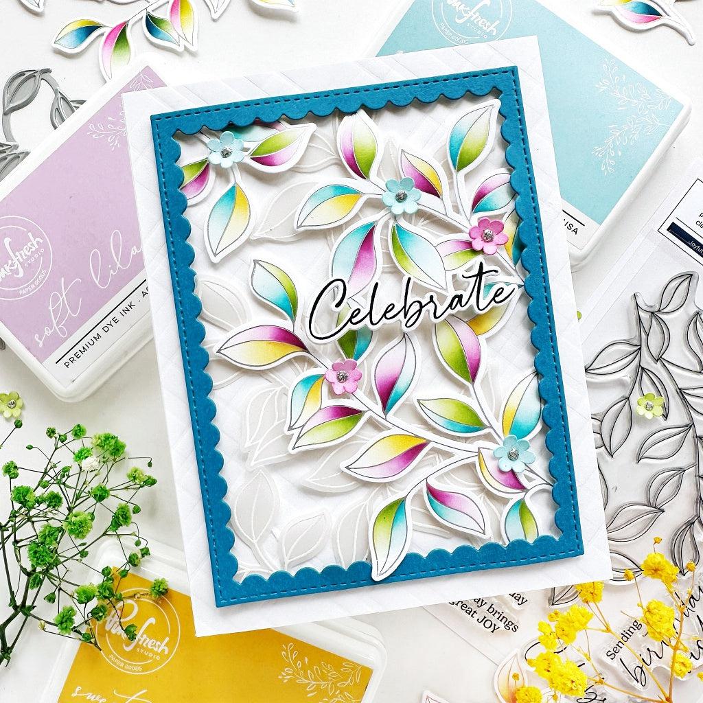 Pinkfresh Studio - Stencils - Joyful Day-ScrapbookPal