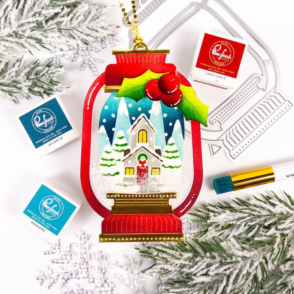 Pinkfresh Studio - Stencils - Lantern Landscapes: Snowy Cottage-ScrapbookPal