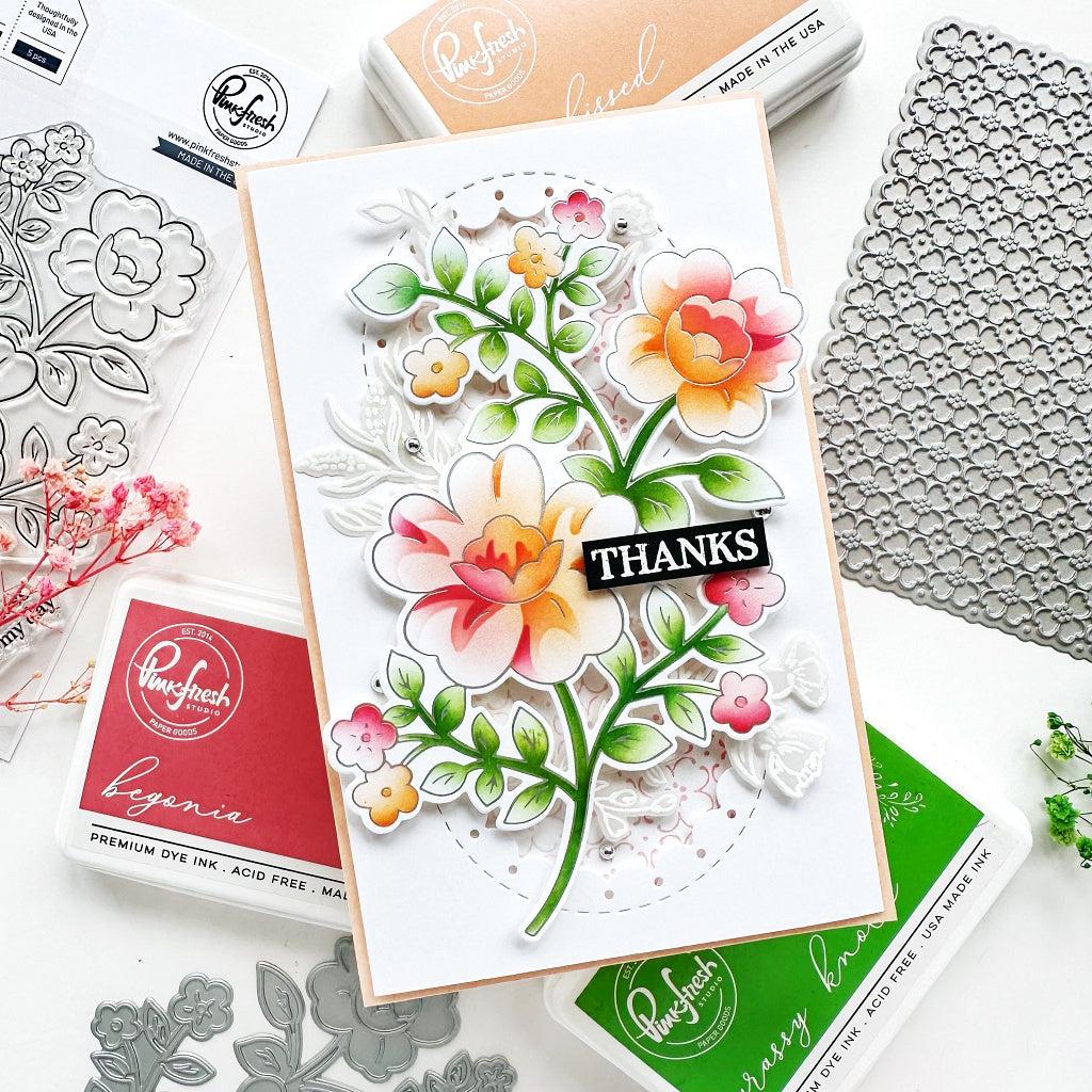 Pinkfresh Studio - Stencils - Never Give Up-ScrapbookPal