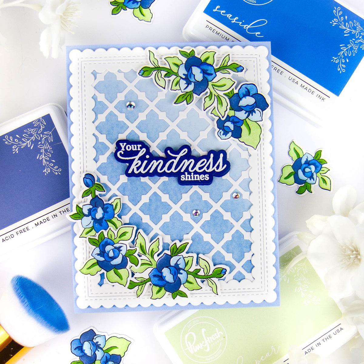Pinkfresh Studio - Stencils - Petal Poise-ScrapbookPal
