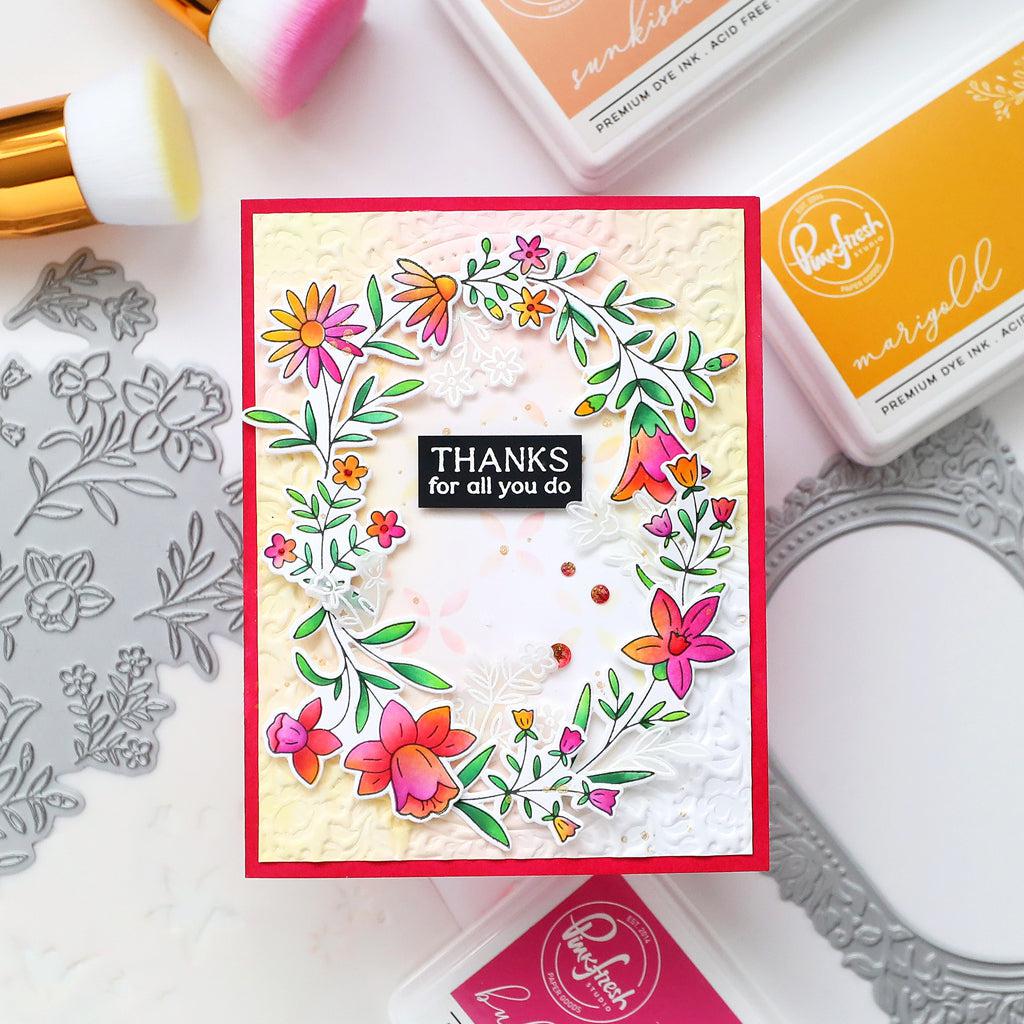 Pinkfresh Studio - Stencils - Print Shop: Modern Botanicals-ScrapbookPal