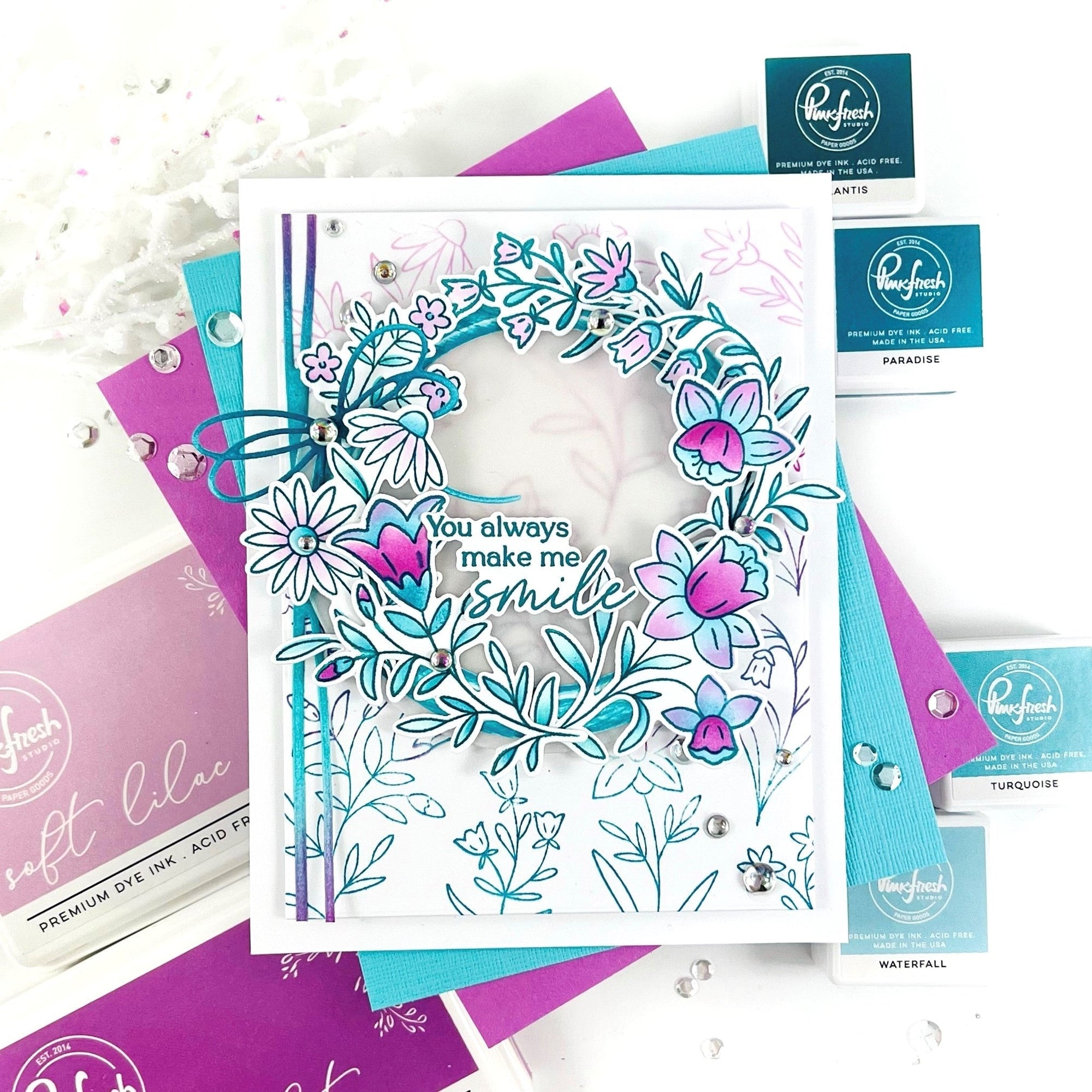 Pinkfresh Studio - Stencils - Print Shop: Modern Botanicals-ScrapbookPal