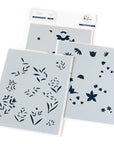 Pinkfresh Studio - Stencils - Print Shop: Modern Botanicals-ScrapbookPal