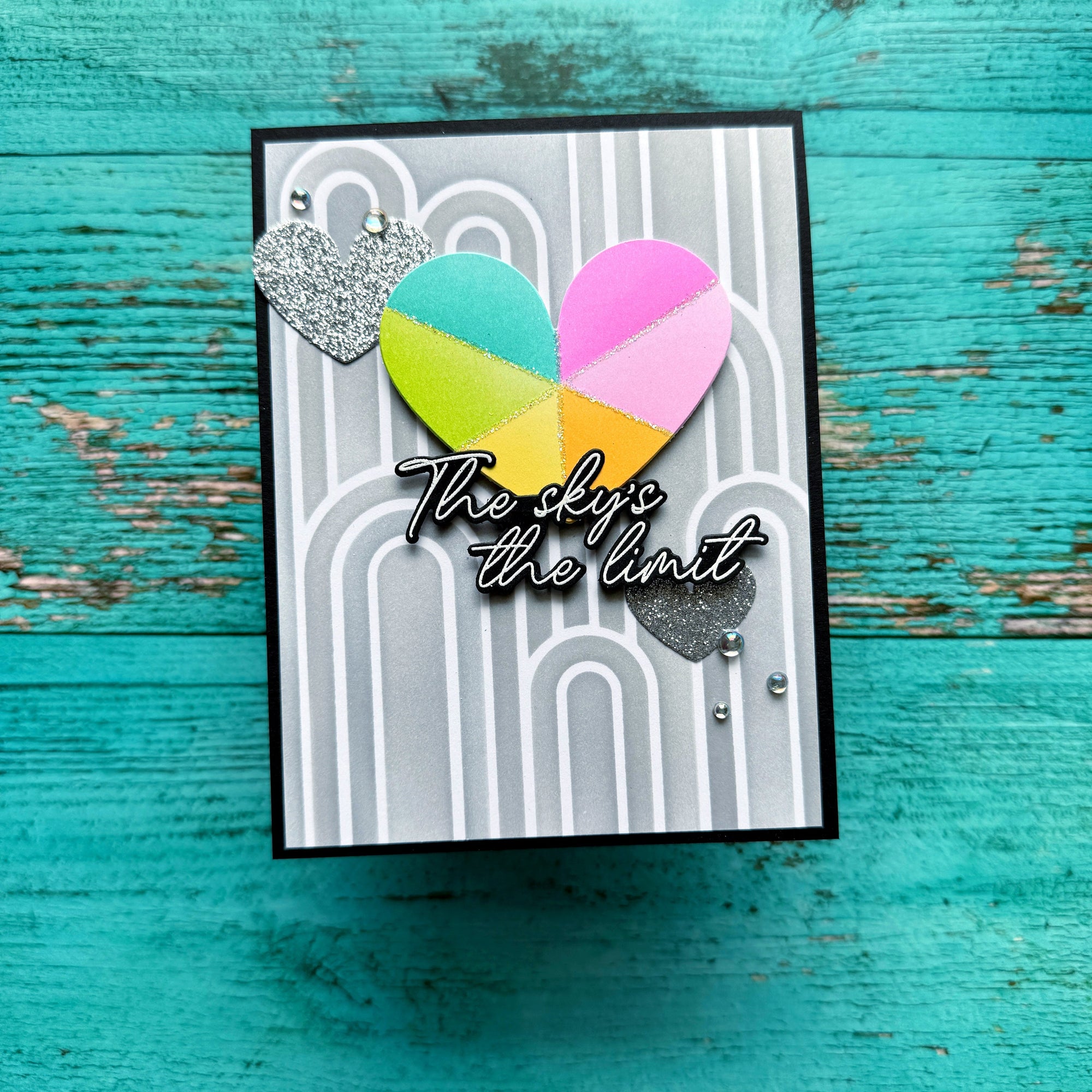 Pinkfresh Studio - Stencils - Radiating Hearts & Stars-ScrapbookPal