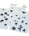 Pinkfresh Studio - Stencils - Rising Wildflowers-ScrapbookPal