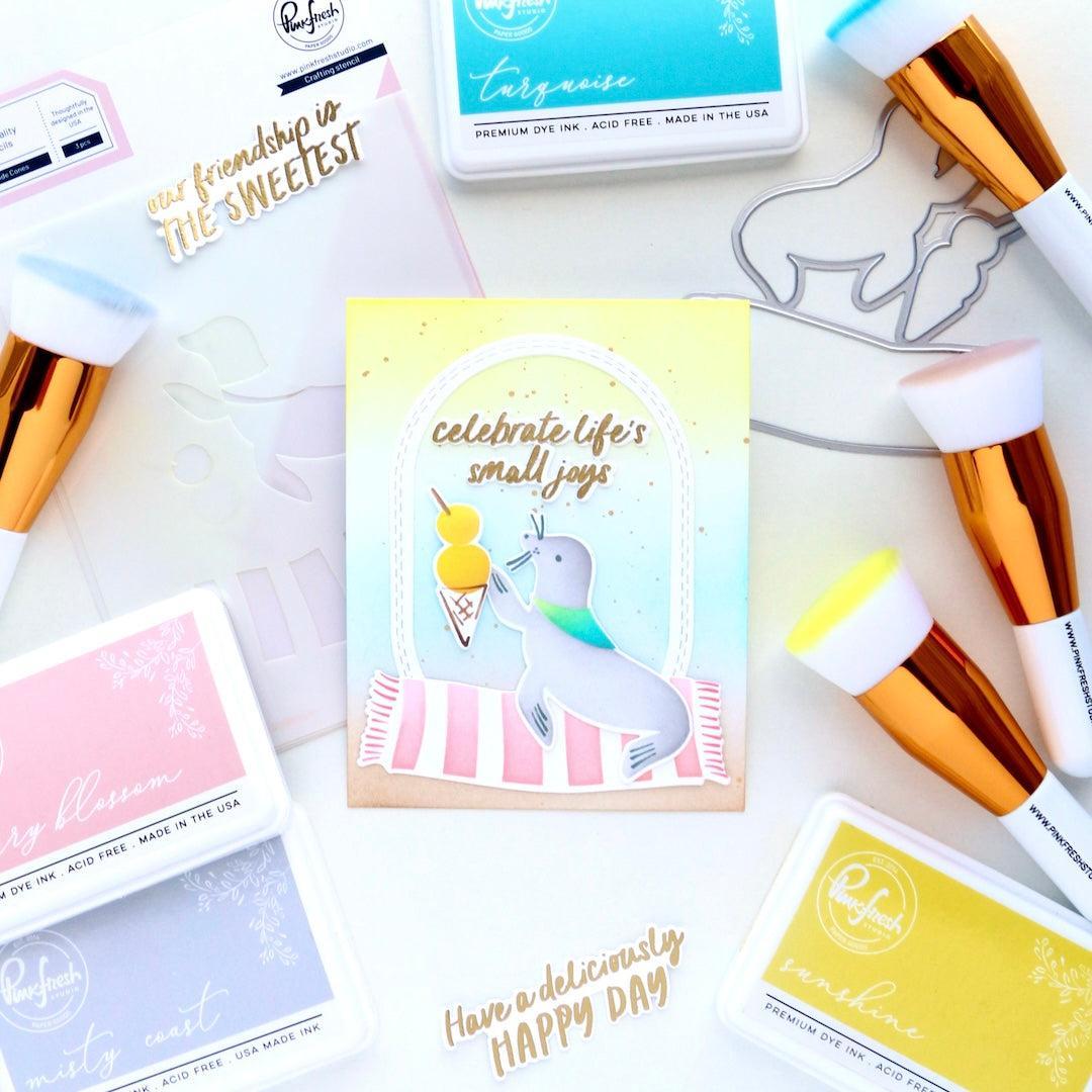 Pinkfresh Studio - Stencils - Seaside Cones-ScrapbookPal