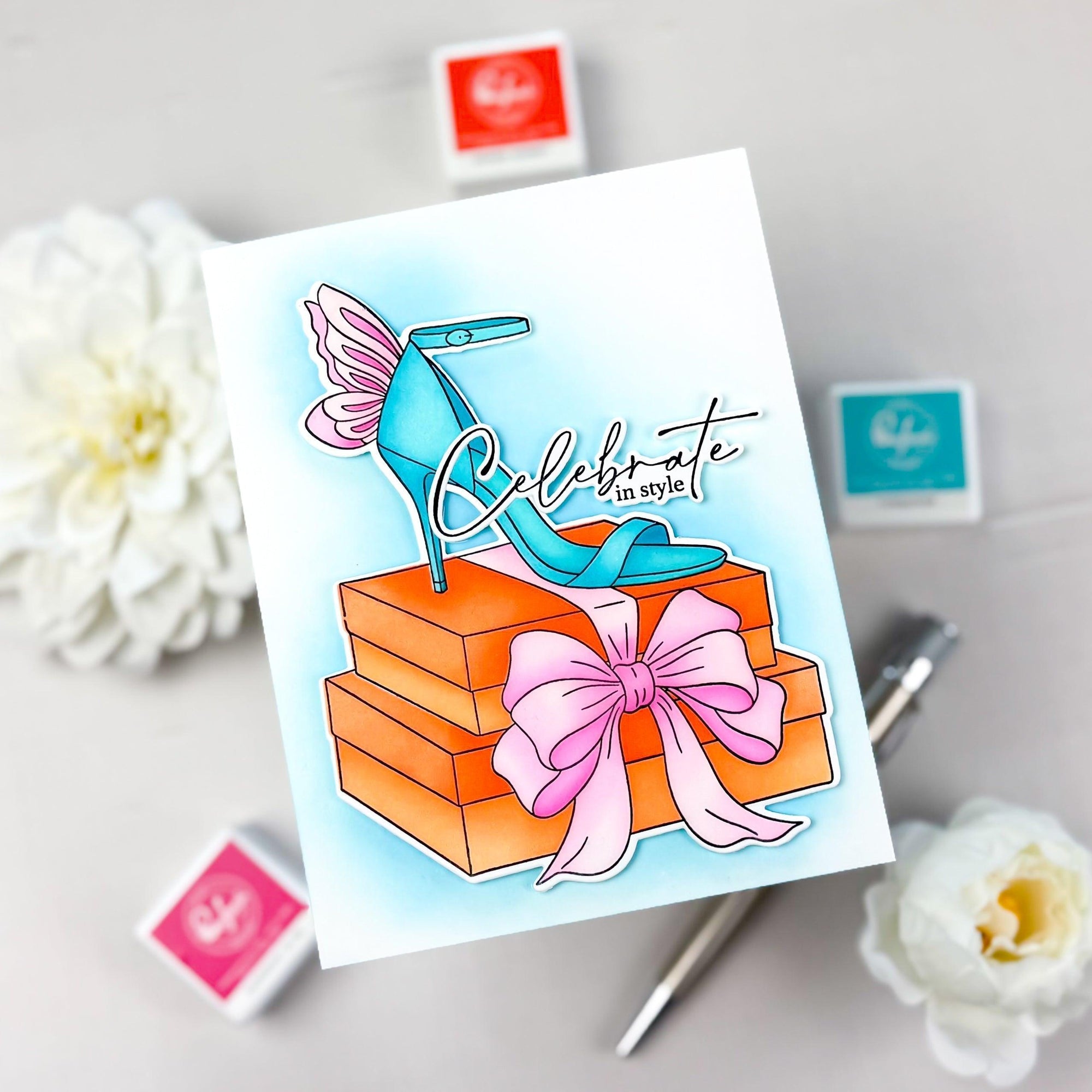 Pinkfresh Studio - Stencils - Step Into Style-ScrapbookPal