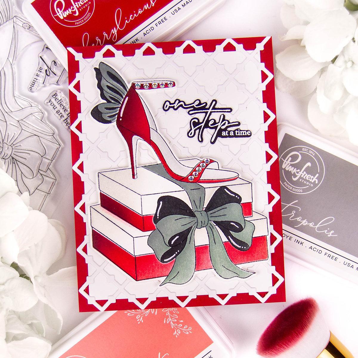Pinkfresh Studio - Stencils - Step Into Style-ScrapbookPal