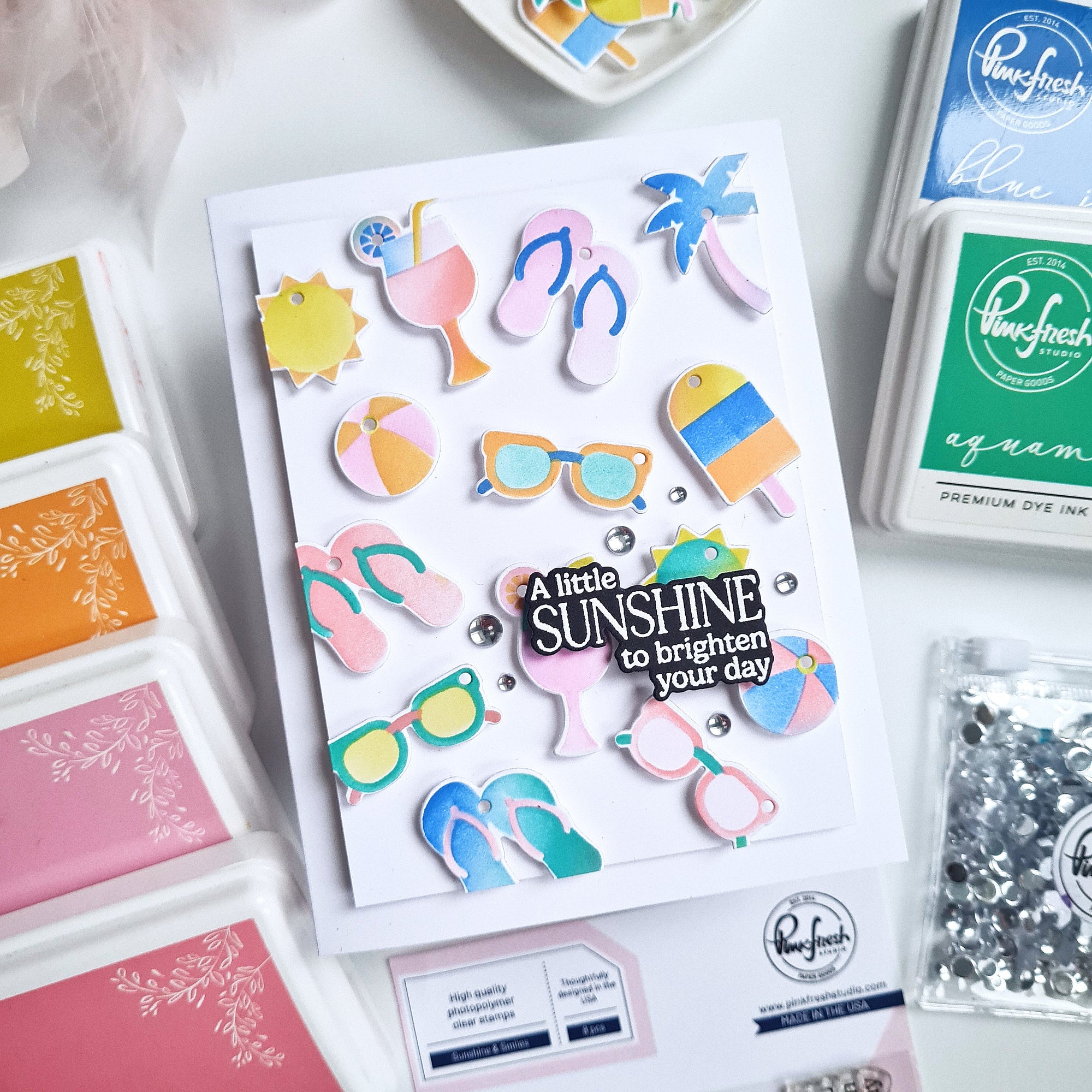 Pinkfresh Studio - Stencils - Summer Fun-ScrapbookPal