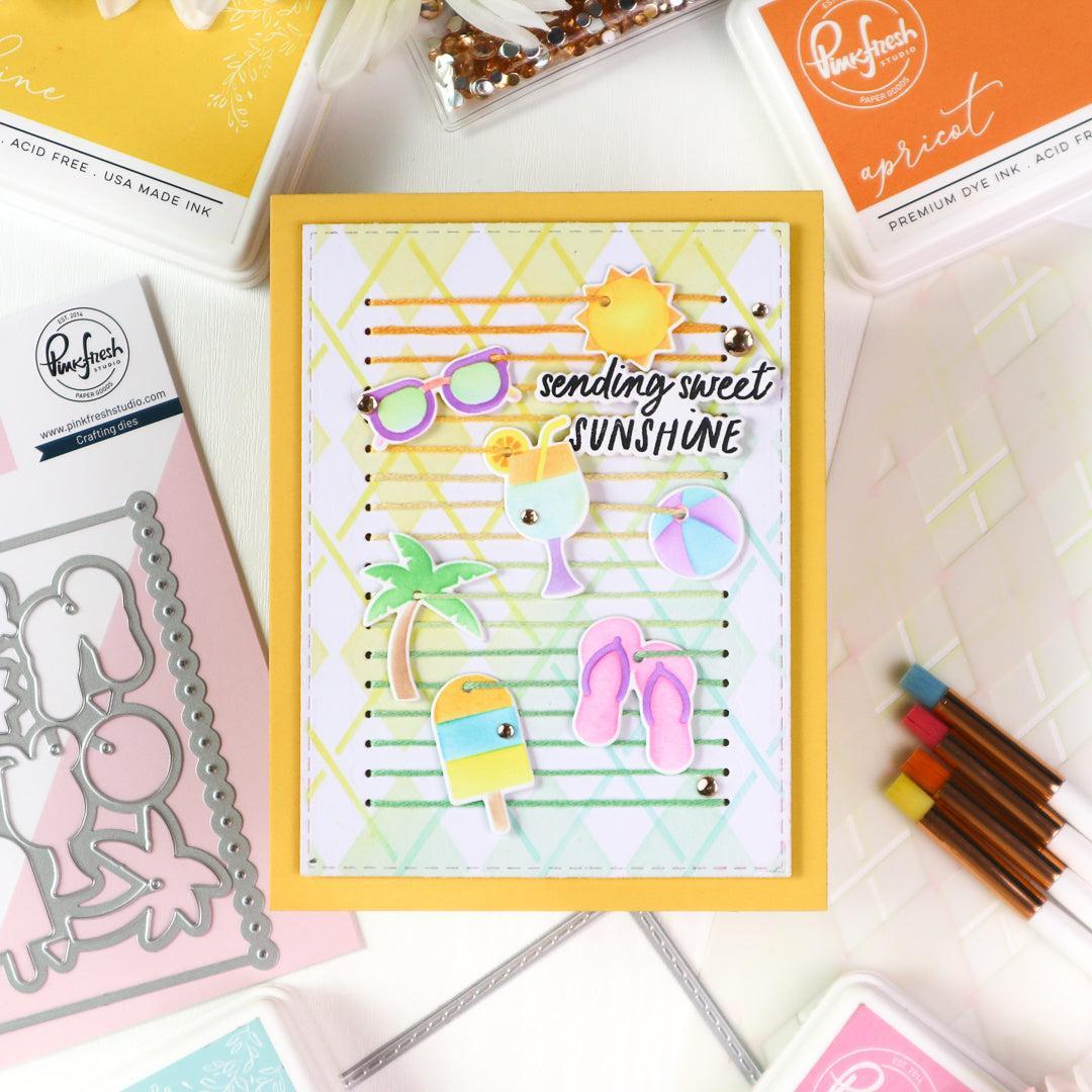 Pinkfresh Studio - Stencils - Summer Fun-ScrapbookPal