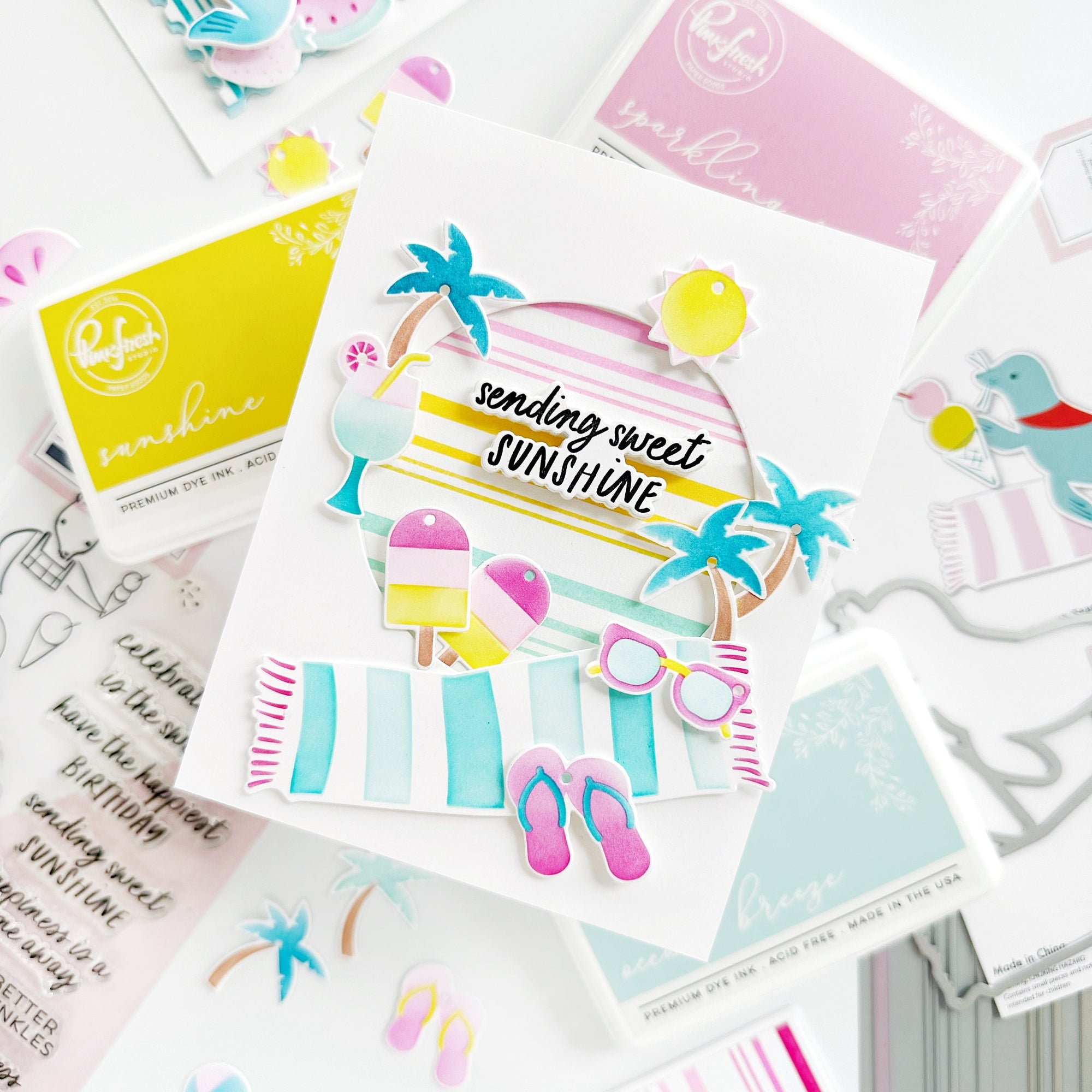 Pinkfresh Studio - Stencils - Summer Fun-ScrapbookPal