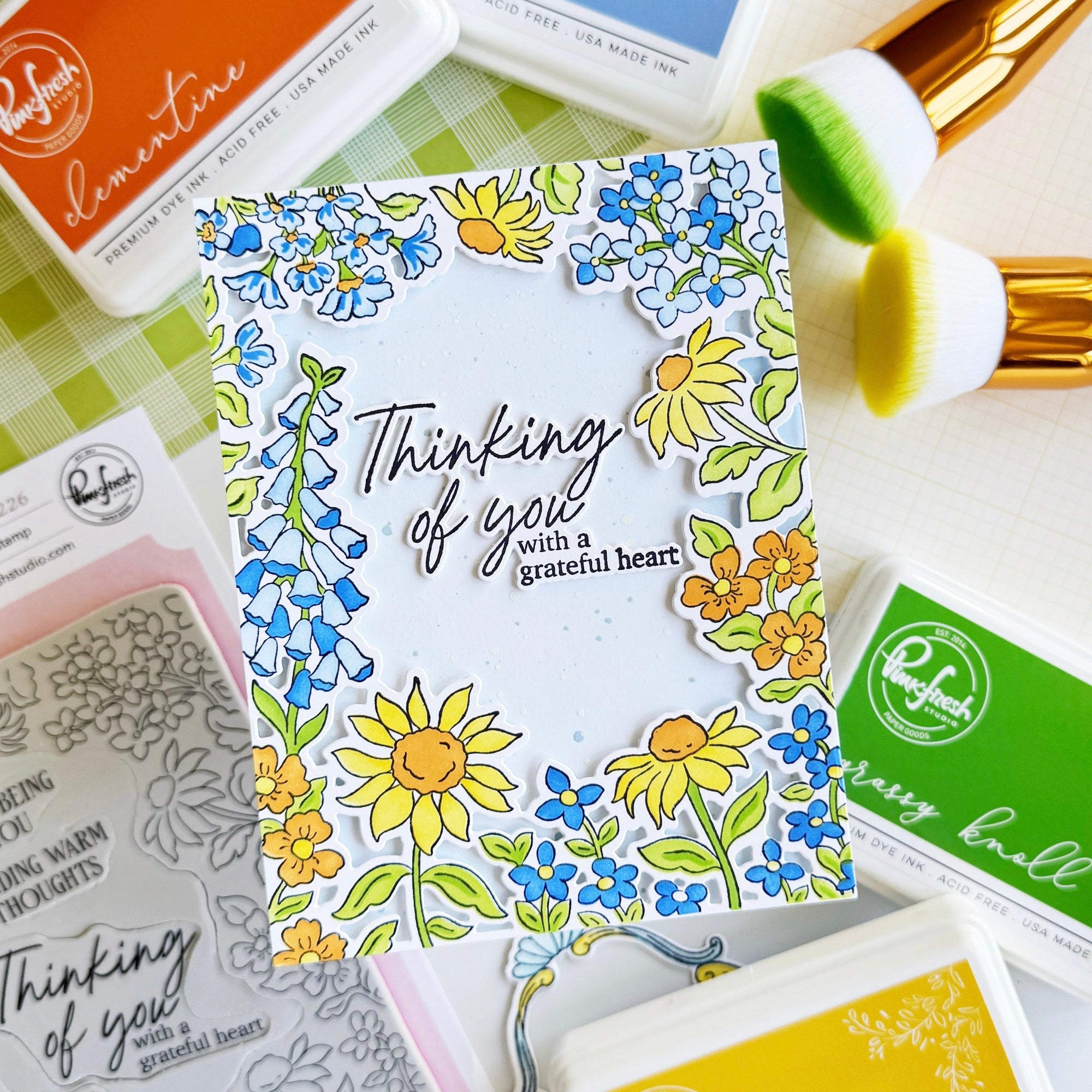 Pinkfresh Studio - Stencils - Sunlit Garden-ScrapbookPal