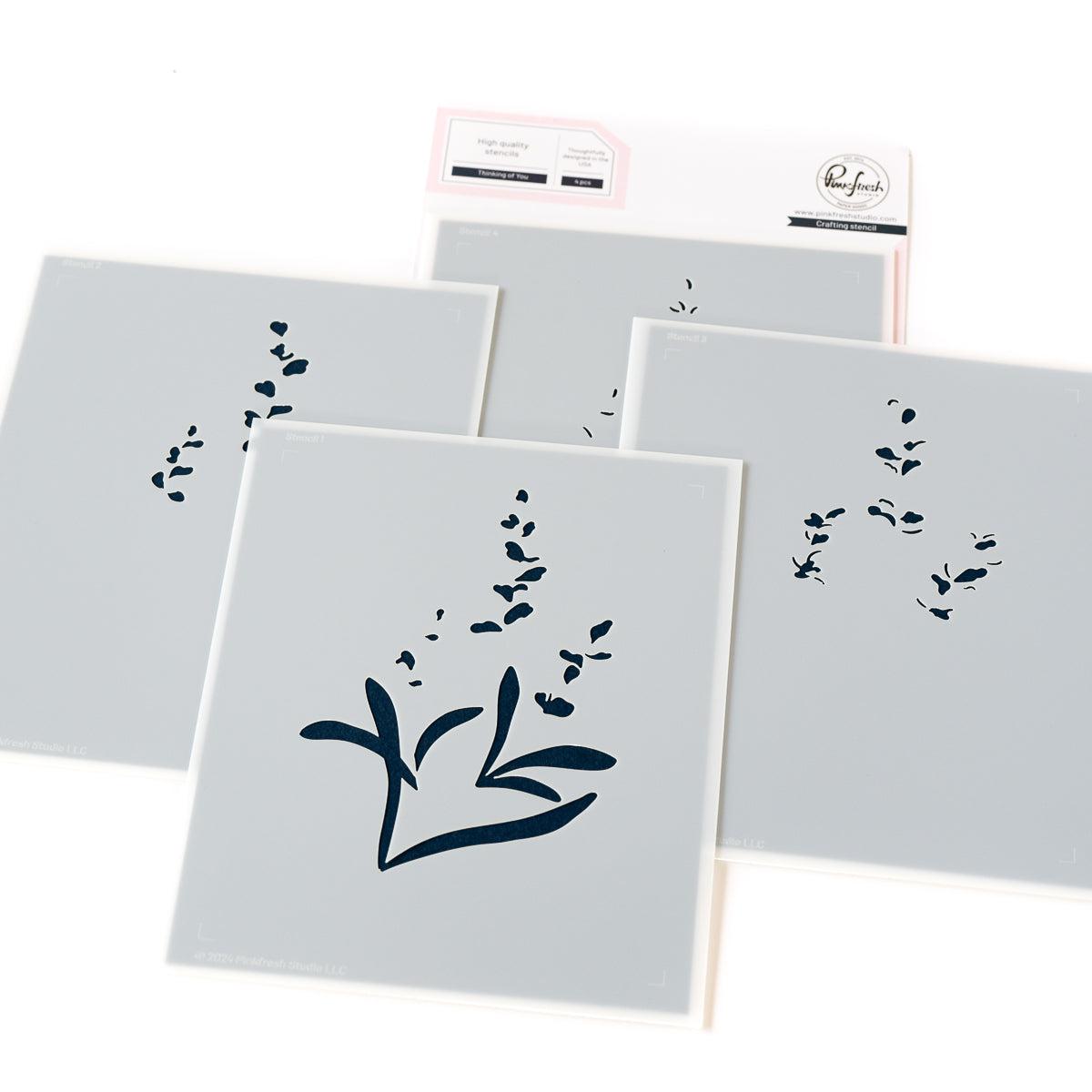 Pinkfresh Studio - Stencils - Thinking of You-ScrapbookPal