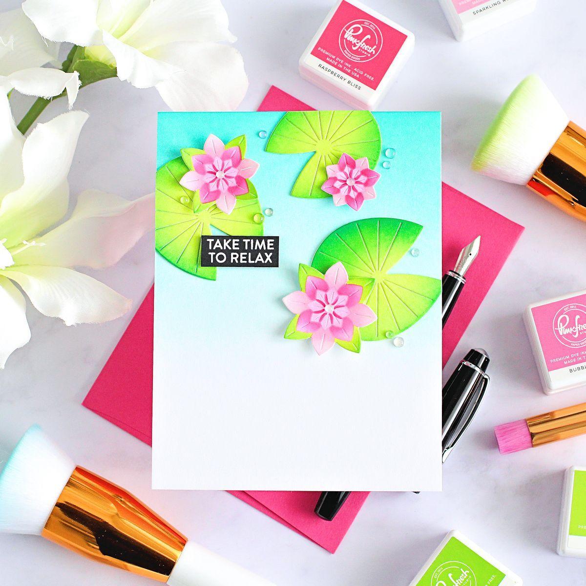 Pinkfresh Studio - Dies - Tranquil Water Lilies-ScrapbookPal