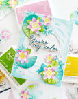 Pinkfresh Studio - Stencils - Tranquil Water Lilies-ScrapbookPal