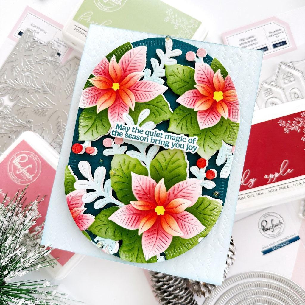 Pinkfresh Studio - Stencils - Whispers of Poinsettia-ScrapbookPal