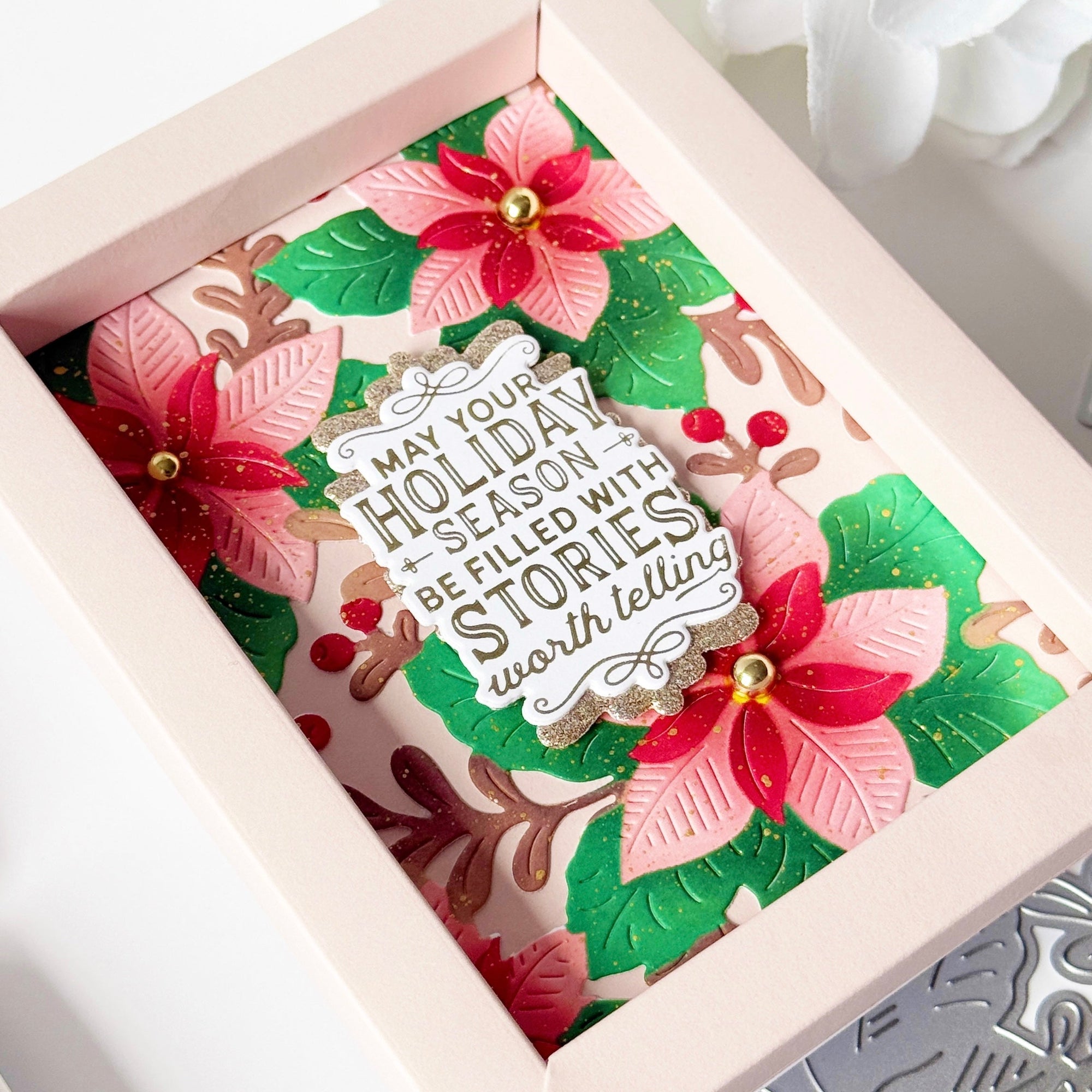 Pinkfresh Studio - Stencils - Whispers of Poinsettia-ScrapbookPal