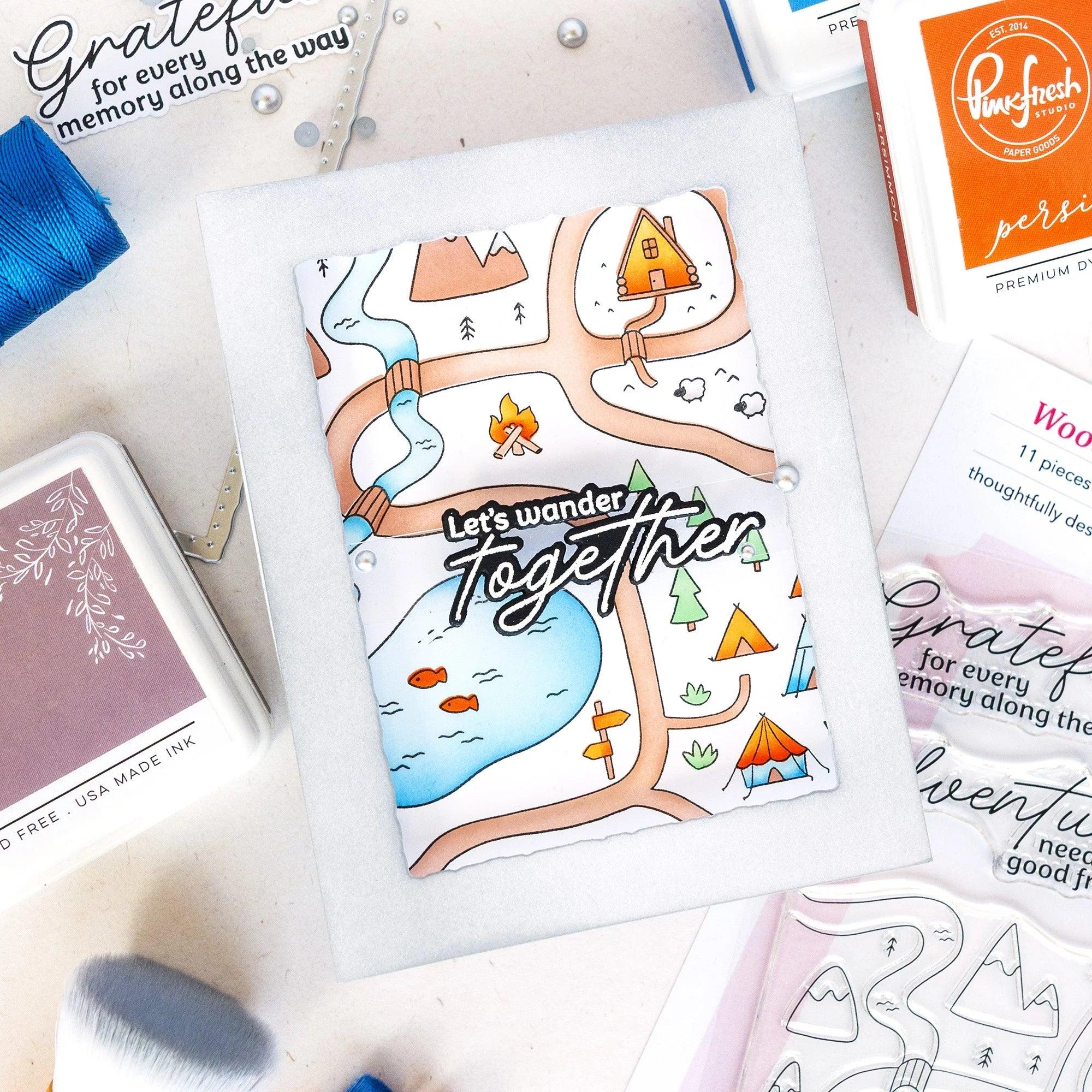 Pinkfresh Studio - Dies - Woodland Trails Sentiments-ScrapbookPal