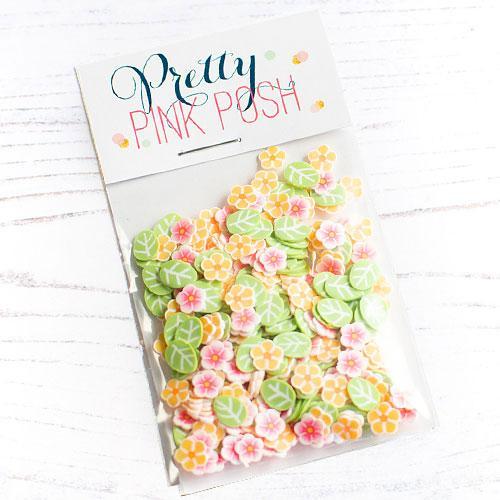 Pretty Pink Posh - Clay Confetti - Summer Blooms-ScrapbookPal