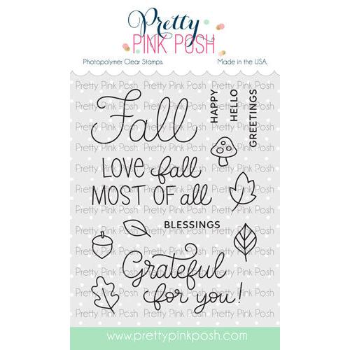 Pretty Pink Posh - Clear Stamps - Happy Fall-ScrapbookPal